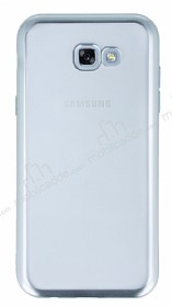 Samsung Galaxy A3 2017 Silver Kenarl effaf Silikon Klf