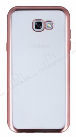 Samsung Galaxy A3 2017 Rose Gold Kenarl effaf Silikon Klf