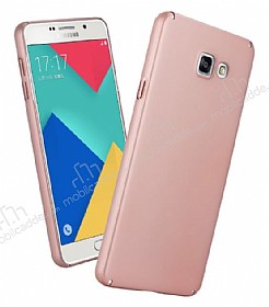Samsung Galaxy A3 2017 Tam Kenar Koruma Rose Gold Rubber Klf