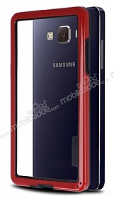 Samsung Galaxy A3 Silikon Bumper ereve Krmz Klf