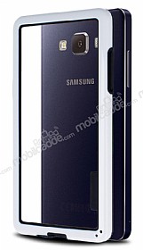 Samsung Galaxy A3 Silikon Bumper ereve Beyaz Klf