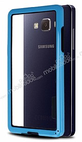 Samsung Galaxy A3 Silikon Bumper ereve Mavi Klf