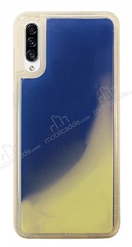 Samsung Galaxy A30S Neon Kumlu Mavi Silikon Klf