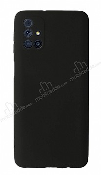 Samsung Galaxy M31s Kamera Korumal Siyah Silikon Klf