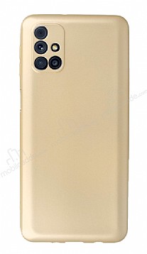 Samsung Galaxy M31s Kamera Korumal Gold Silikon Klf