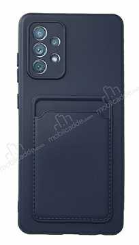 Samsung Galaxy A52 / A52 5G Kartlkl Kamera Korumal Lacivert Klf