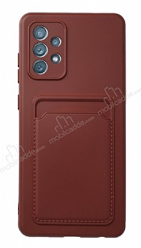 Samsung Galaxy A52 / A52 5G Kartlkl Kamera Korumal Bordo Klf