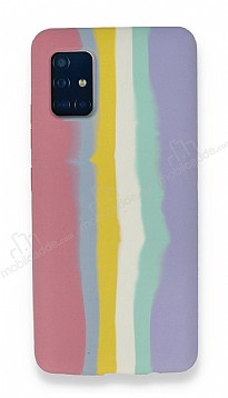 Samsung Galaxy A51 Rainbow Lansman Sar-Mor Silikon Klf