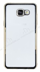Samsung Galaxy A5 2016 Gold Kenarl effaf Rubber Klf