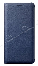 Samsung Galaxy A5 2016 Czdanl Yan Kapakl Lacivert Deri Klf