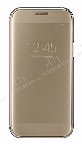 Samsung Galaxy A5 2017 Orjinal Clear View Uyku Modlu Gold Klf