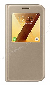 Samsung Galaxy A5 2017 Orjinal Pencereli S View Cover Gold Klf