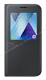 Samsung Galaxy A5 2017 Orjinal Pencereli S View Cover Siyah Klf