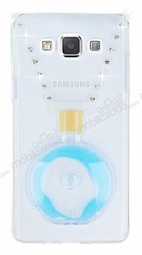 Samsung Galaxy A7 Tal Standl Mavi Sulu Parfm Silikon Klf