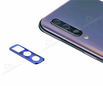 Samsung Galaxy A50 Lacivert Metal Kamera Lensi Koruyucu