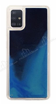 Samsung Galaxy A51 Neon Kumlu Lacivert Silikon Klf