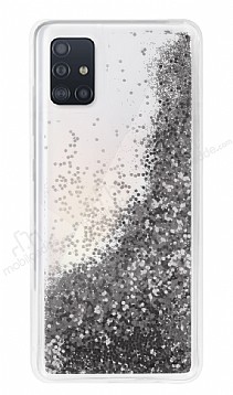 Samsung Galaxy A51 Simli Sulu Silver Rubber Klf