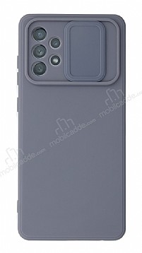 Eiroo Liquid Camera Samsung Galaxy A52 Kamera Korumal Gri Klf