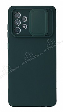 Eiroo Liquid Camera Samsung Galaxy A52 Kamera Korumal Yeil Klf