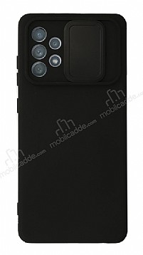 Eiroo Liquid Camera Samsung Galaxy A52 Kamera Korumal Siyah Klf