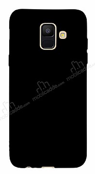 Samsung Galaxy A6 2018 Mat Siyah Silikon Klf