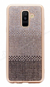 Samsung Galaxy A6 2018 Tal Geili Siyah Silikon Klf