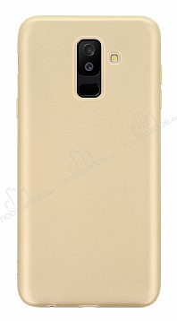 Samsung Galaxy A6 Plus 2018 Mat Gold Silikon Klf