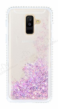 Samsung Galaxy A6 Plus 2018 Simli Sulu Mor Rubber Klf