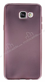 Samsung Galaxy A7 2016 Metalik Rose Gold Silikon Klf