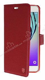 Kar Deluxe Samsung Galaxy A7 2017 Czdanl Yan Kapakl Krmz Deri Klf