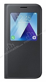 Samsung Galaxy A7 2017 Orjinal Pencereli S View Cover Siyah Klf