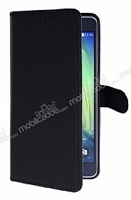 Samsung Galaxy A7 Czdanl Yan Kapakl Siyah Deri Klf