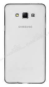 Samsung Galaxy A7 Siyah Silikon Kenarl Kristal Klf
