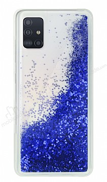 Samsung Galaxy A71 Simli Sulu Mavi Rubber Klf