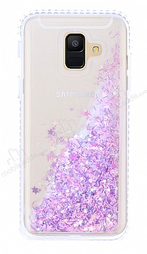 Samsung Galaxy A6 2018 Simli Sulu Mor Rubber Klf