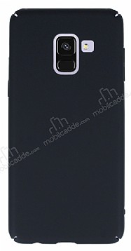 Samsung Galaxy A8 Plus 2018 Tam Kenar Koruma Siyah Rubber Klf