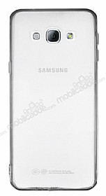 Samsung Galaxy A8 Siyah Silikon Kenarl Kristal Klf