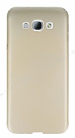 Samsung Galaxy A8 Tam Kenar Koruma Gold Rubber Klf