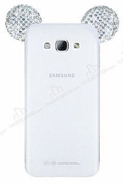 Samsung Galaxy A8 Tal Kulakl Silver Silikon Klf
