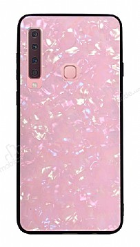 Samsung Galaxy A9 2018 Desenli Silikon Kenarl Pembe Rubber Klf