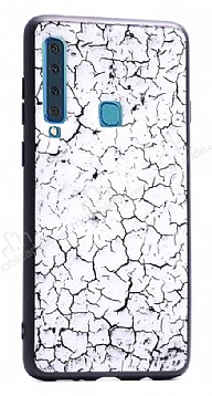 Samsung Galaxy A9 2018 Marble Beyaz Silikon Klf