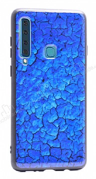 Samsung Galaxy A9 2018 Marble Lacivert Silikon Klf