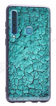 Samsung Galaxy A9 2018 Marble Yeil Silikon Klf