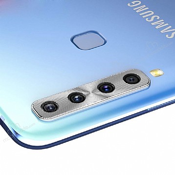 Samsung Galaxy A9 2018 Silver Metal Kamera Lensi Koruyucu