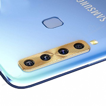 Samsung Galaxy A9 2018 Gold Metal Kamera Lensi Koruyucu