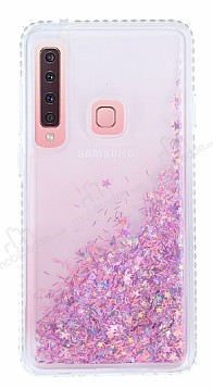 Samsung Galaxy A9 2018 Simli Sulu Mor Rubber Klf