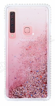 Samsung Galaxy A9 2018 Simli Sulu Rose Gold Rubber Klf