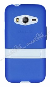 Samsung Galaxy Ace 4 Standl effaf Mavi Silikon Klf