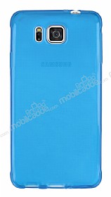 Samsung Galaxy Alpha effaf Mavi Silikon Klf