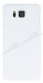Samsung Galaxy Alpha Sert Mat Beyaz Rubber Klf